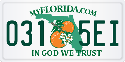 FL license plate 0315EI