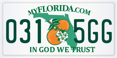 FL license plate 0315GG