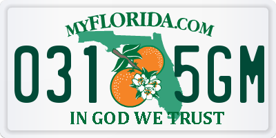 FL license plate 0315GM