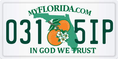 FL license plate 0315IP