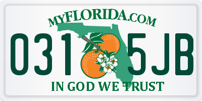 FL license plate 0315JB