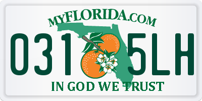 FL license plate 0315LH