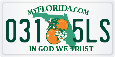 FL license plate 0315LS