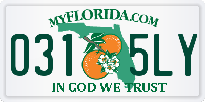 FL license plate 0315LY