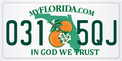 FL license plate 0315QJ
