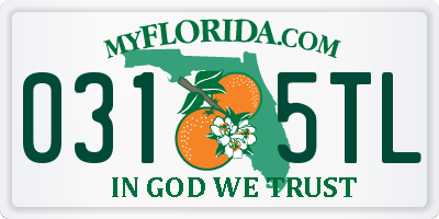 FL license plate 0315TL