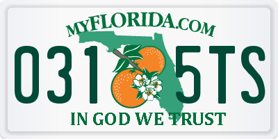FL license plate 0315TS