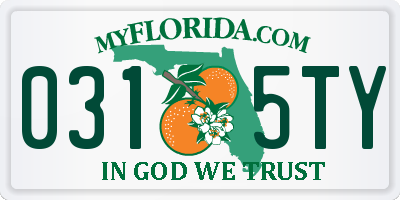 FL license plate 0315TY