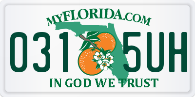 FL license plate 0315UH