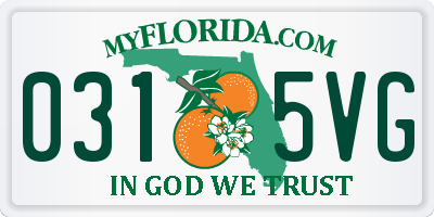 FL license plate 0315VG