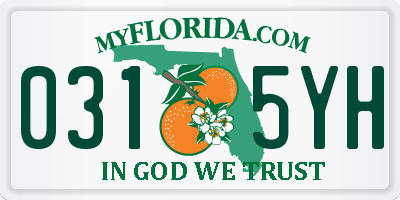 FL license plate 0315YH