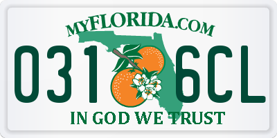 FL license plate 0316CL