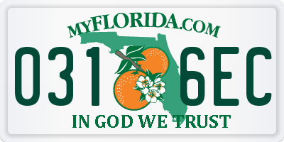 FL license plate 0316EC