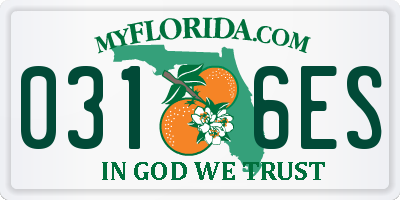 FL license plate 0316ES