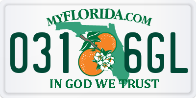 FL license plate 0316GL