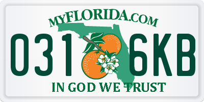 FL license plate 0316KB