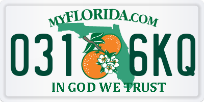FL license plate 0316KQ