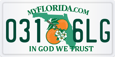 FL license plate 0316LG