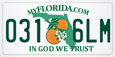 FL license plate 0316LM