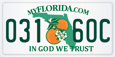 FL license plate 0316OC