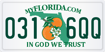 FL license plate 0316QQ