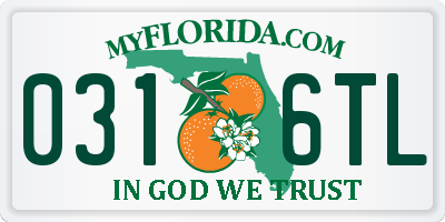 FL license plate 0316TL