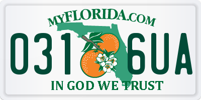 FL license plate 0316UA