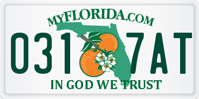 FL license plate 0317AT