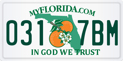 FL license plate 0317BM