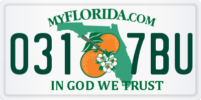 FL license plate 0317BU