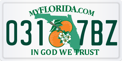 FL license plate 0317BZ