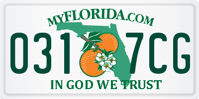 FL license plate 0317CG