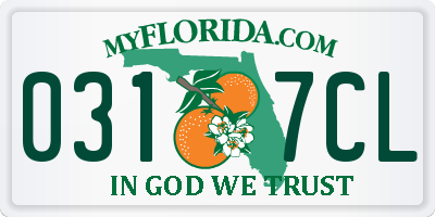 FL license plate 0317CL