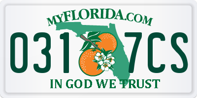 FL license plate 0317CS
