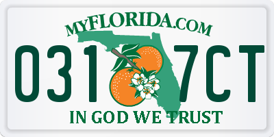 FL license plate 0317CT