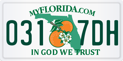 FL license plate 0317DH