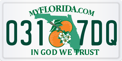 FL license plate 0317DQ