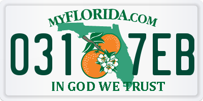FL license plate 0317EB