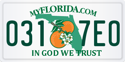 FL license plate 0317EO