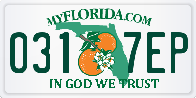 FL license plate 0317EP