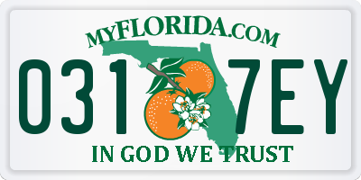 FL license plate 0317EY