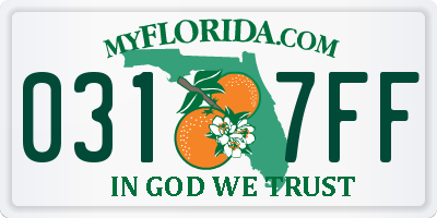 FL license plate 0317FF