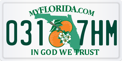 FL license plate 0317HM