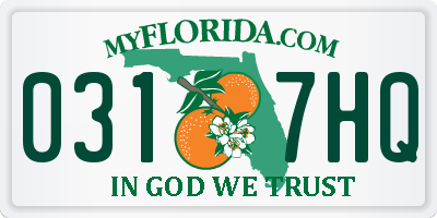 FL license plate 0317HQ
