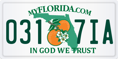 FL license plate 0317IA