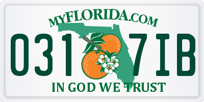 FL license plate 0317IB