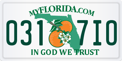 FL license plate 0317IO
