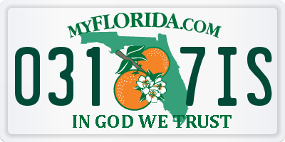 FL license plate 0317IS