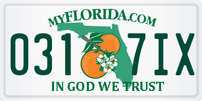 FL license plate 0317IX