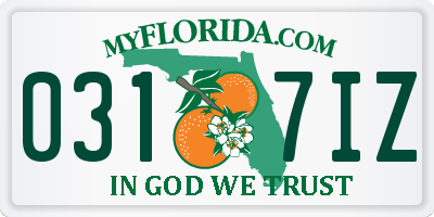 FL license plate 0317IZ